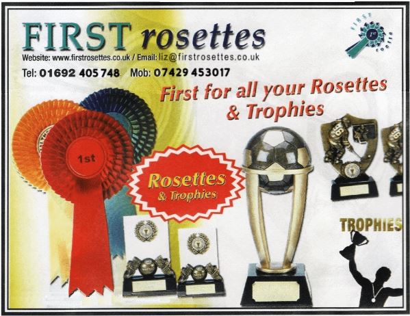 First Rosettes for Rosettes and Trophies